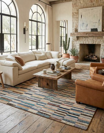 8' 5 x 9' 9 Hand Knotted Moroccan Wool Rug