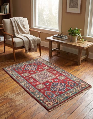2' 8 x 4' 3 Hand Knotted Kazak Rug