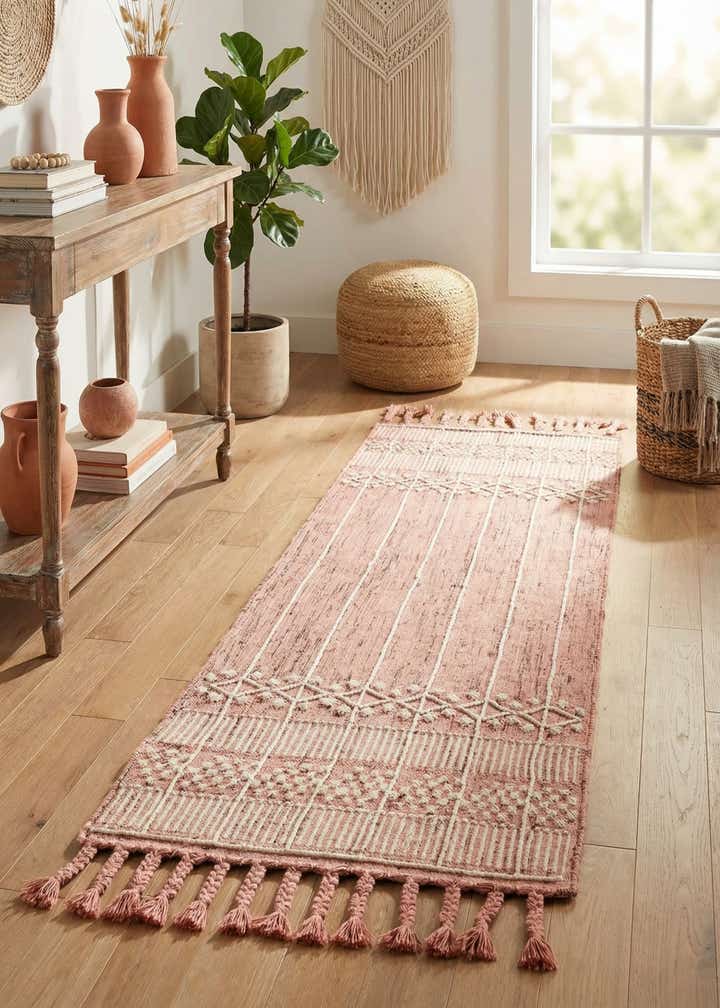 2' 2 x 6' 7 Easy-Clean Eco Bohemian Indoor / Outdoor Runner Rug