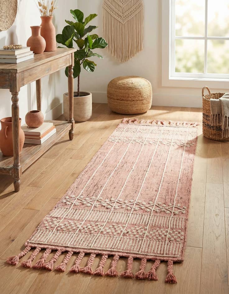 Detail image of 2' 2 x 6' 7 Easy-Clean Eco Bohemian Indoor / Outdoor Runner Rug