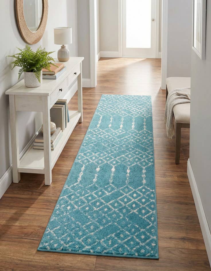 Detail image of  2' x 6' Paxon Trellis Runner Rug