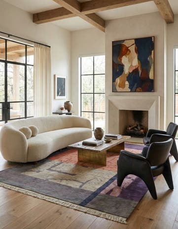 6' 6 x 9' 1 Hand Knotted Tibet Wool Rug