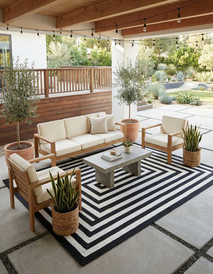 Detail image of 9' x 12' Easy-Clean Eco Verse Washable Indoor / Outdoor Rug
