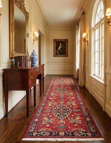 2' 9 x 6' 5 Hand Knotted Qom Persian Runner Rug