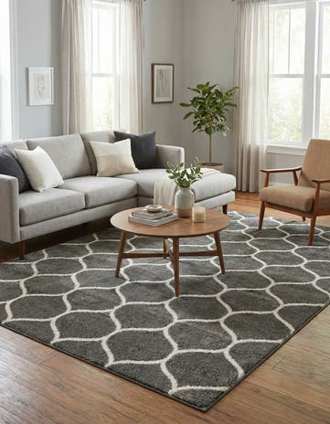 6' x 9' Lattice Frieze Rug