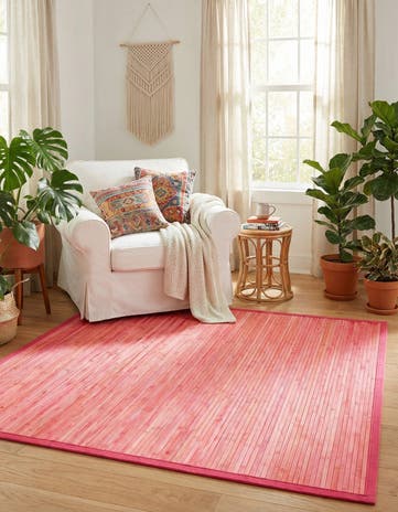 5' 3 x 5' 3 Bamboo Square Rug