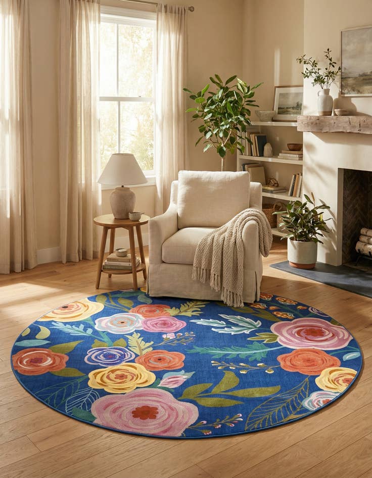 Detail image of 7' 10 x 7' 10 Blossom Round Rug