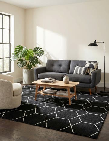 6' x 9' Lattice Frieze Rug