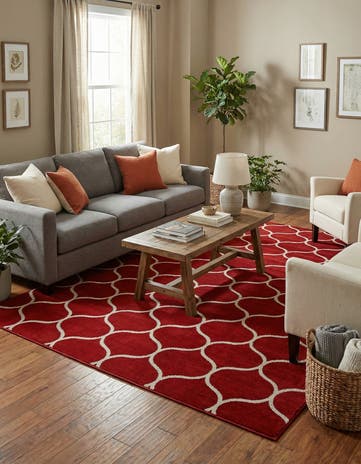 7' 10 x 11' Lattice Frieze Rug