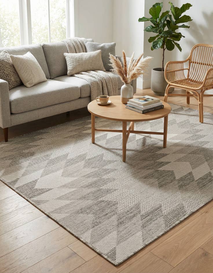 Detail image of 4' x 6'  Washable Modern Indoor / Outdoor Rug