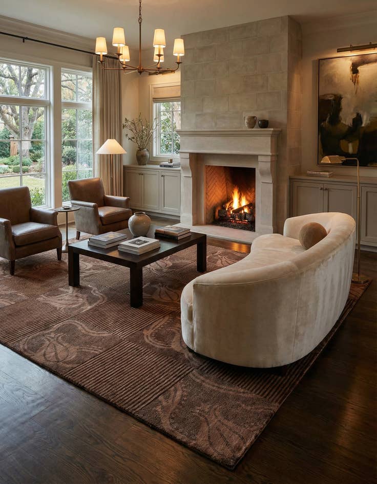 Detail image of  8' x 9' 8  Hand Knotted Darya Wool Rug