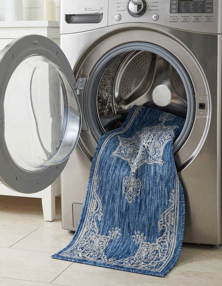 Detail image of 2' x 6'  Washable Traditional Indoor / Outdoor Runner Rug