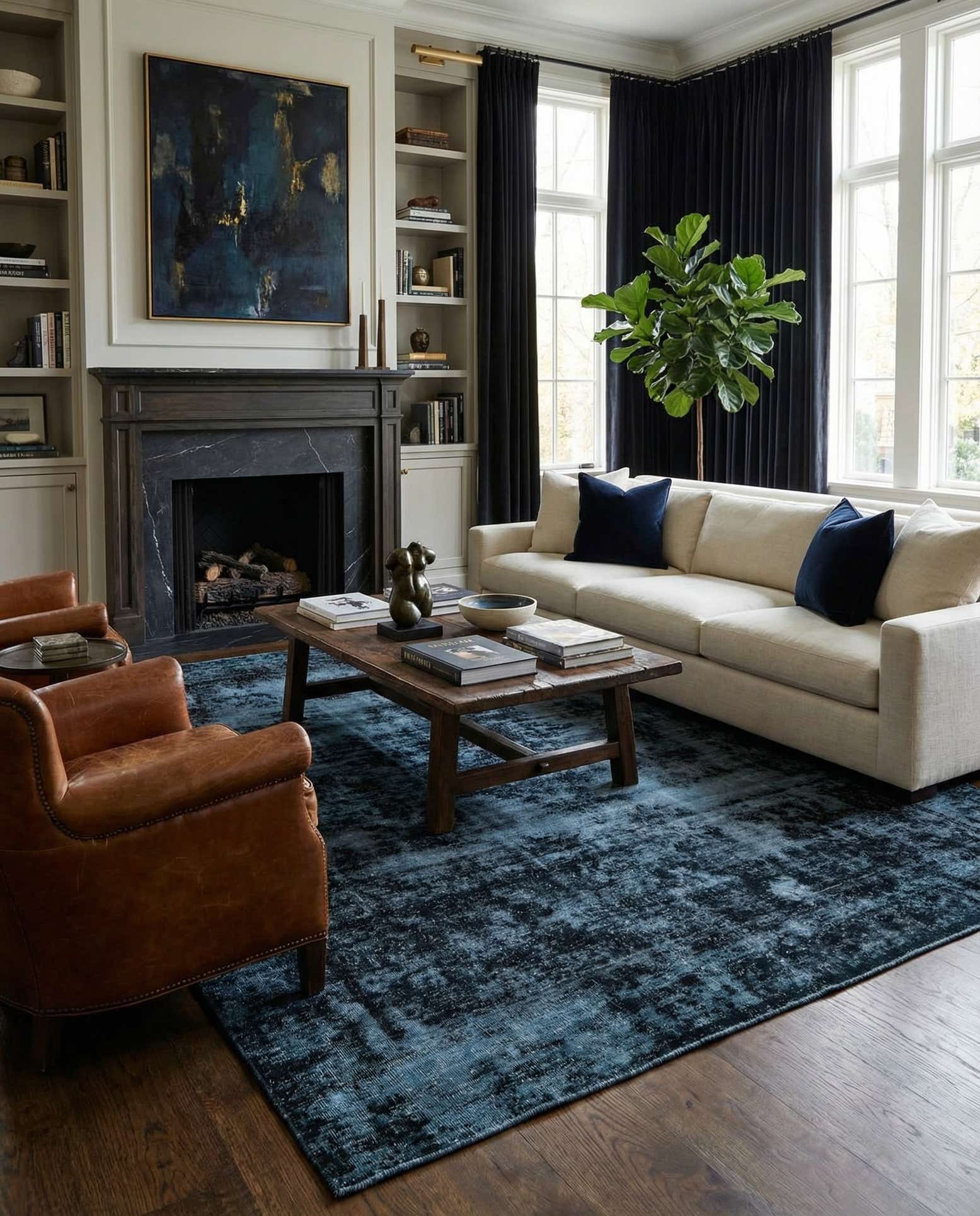 275cm x 365cm Noué main Ultra Vintage Tapis Persan Laine