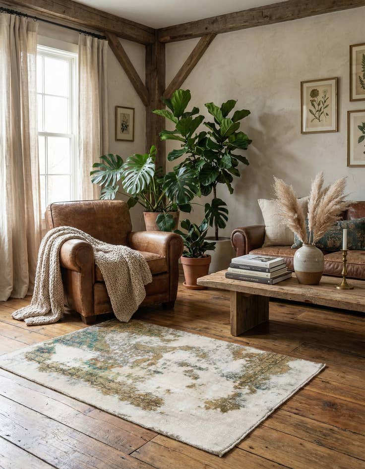 Detail image of 3' x 4' 8  Hand Knotted Ultra Vintage Persian Wool Rug