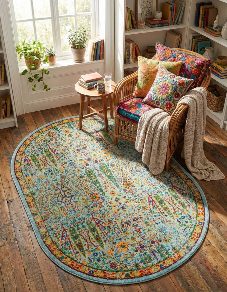 Detail image of  5' 3 x 8' Calypso Oval Rug