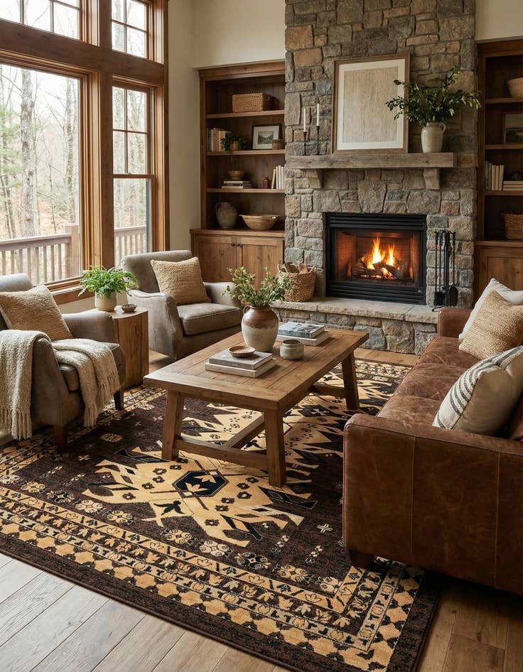 Detail image of  10' x 13' Heris Rug