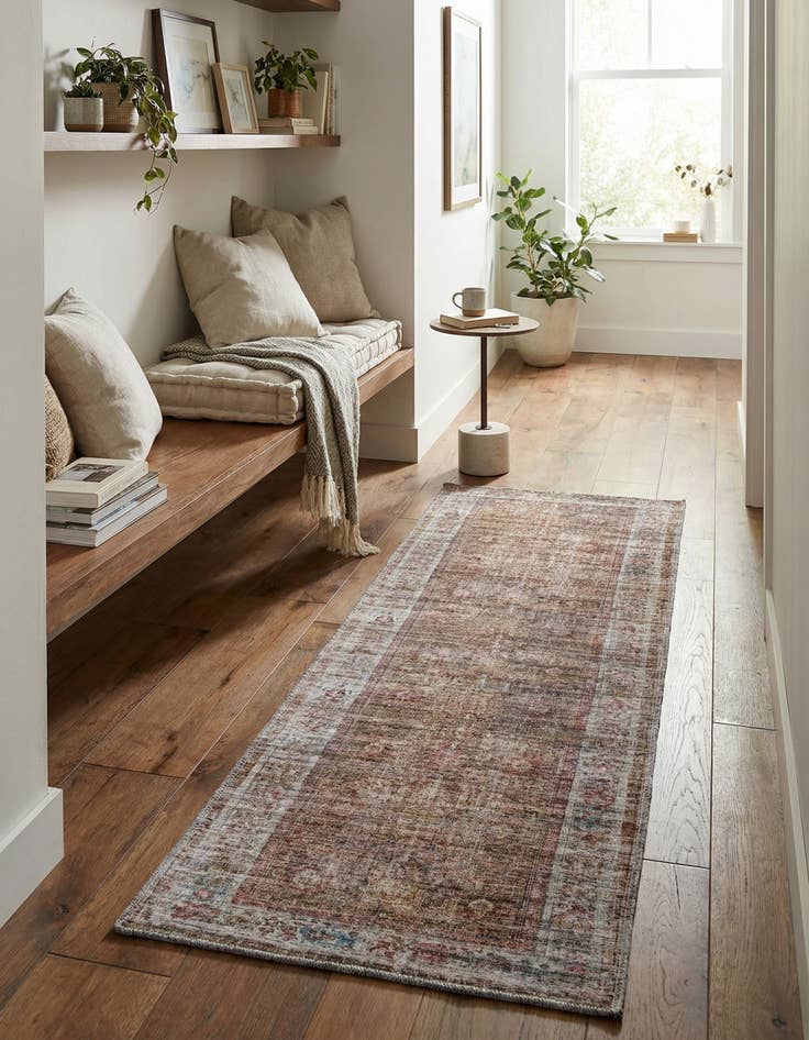 Detail image of  2' x 6'  Washable Nostalgia Runner Rug