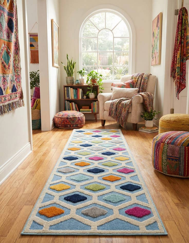 Detail image of  2' x 10'  Washable Aruba Indoor / Outdoor Runner Rug