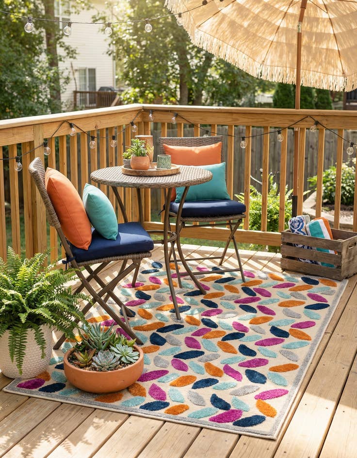 Detail image of 4' x 6'  Washable Aruba Indoor / Outdoor Rug