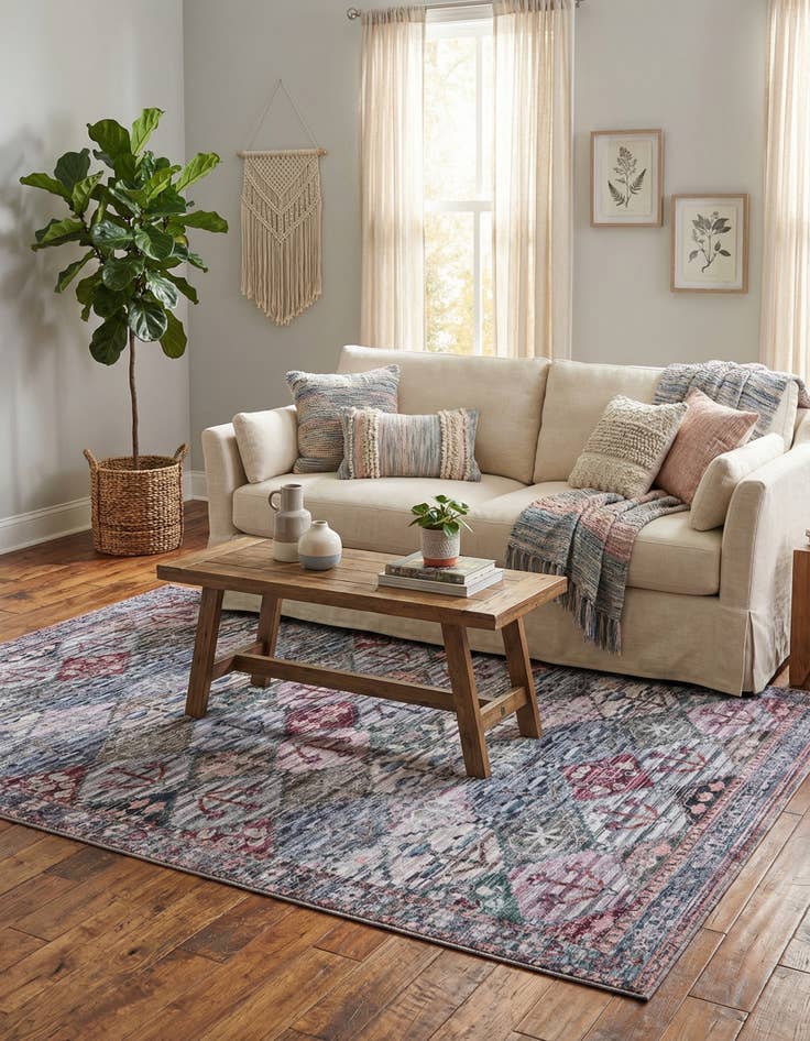 Detail image of 5' 3 x 8'  Washable Mangata Rug