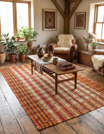 5' 2 x 7' 9 Jajim Wool Rug