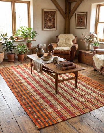 5' 2 x 7' 9 Jajim Wool Rug