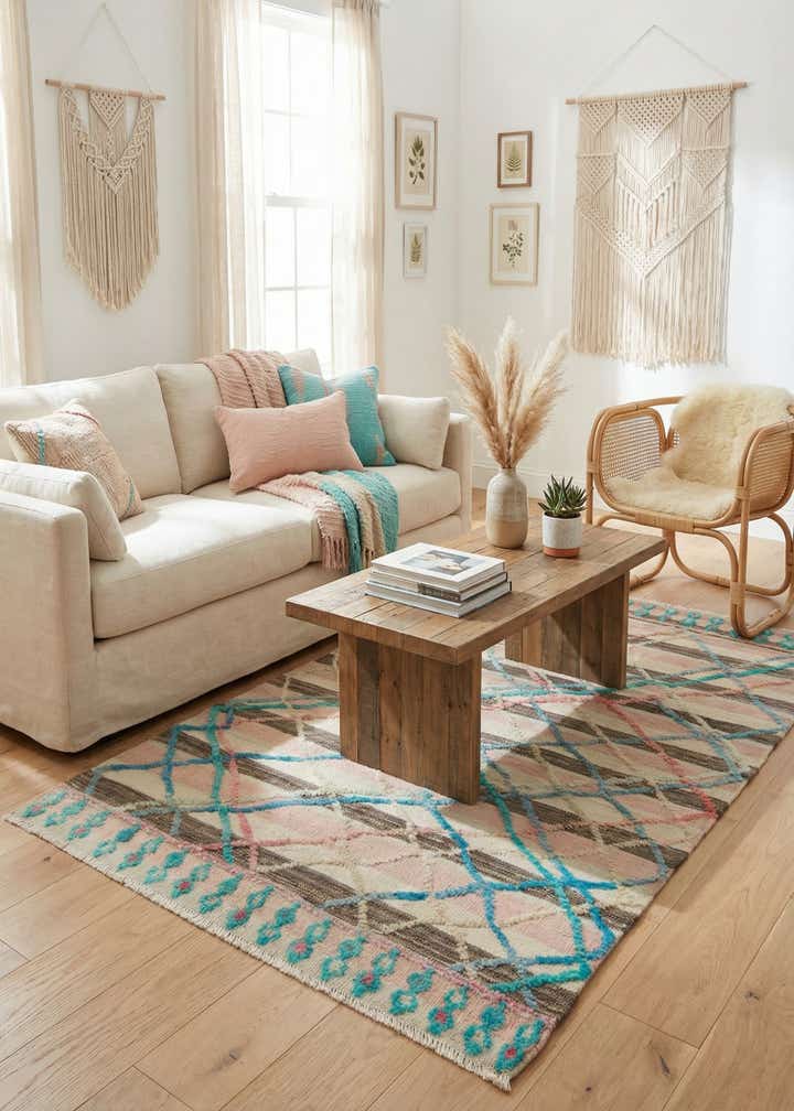 4' x 6' 1 Hand Knotted Darya Wool Rug