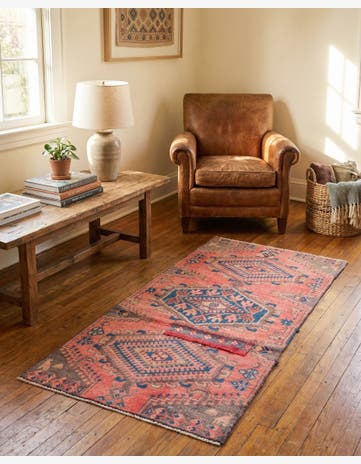 2' 8 x 5' 8 Hand Knotted Ultra Vintage Persian Wool Runner Rug