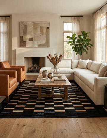 5' x 8' Cowhide - Patchwork Rug