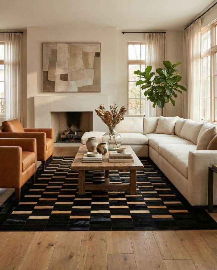 5' x 8' Cowhide - Patchwork Rug