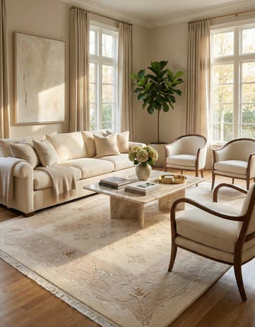 6' 7 x 9' 8 Hand Knotted Darya Wool Rug