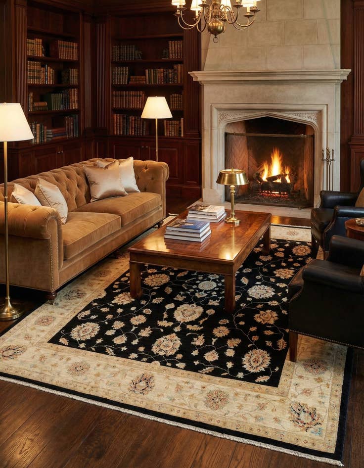 Detail image of  6' 6 x 8' 1 Ziegler Wool Rug