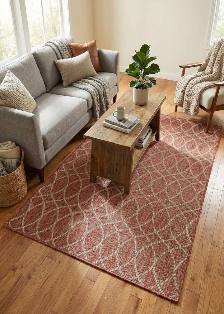 4' x 6' Easy-Clean Trellis Indoor / Outdoor Rug