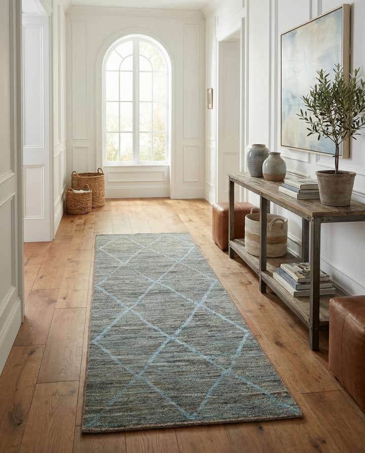 5' 3 x 13' 10 Hand Knotted Moroccan Wool Runner Rug