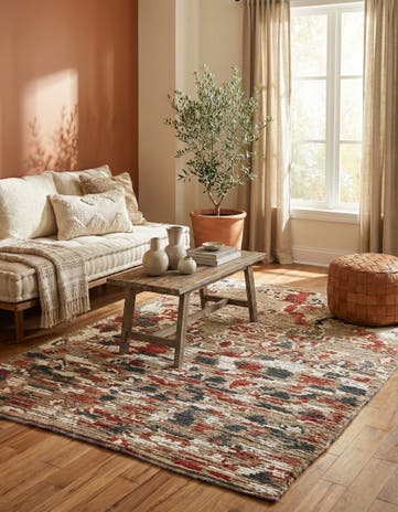 5' 2 x 7' 5 Hand Knotted Moroccan Wool Rug
