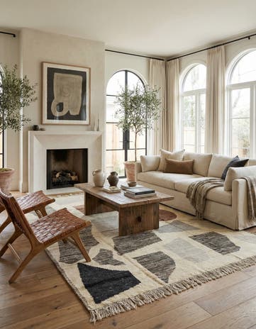 9' 1 x 12' 2 Hand Knotted Moroccan Wool Rug