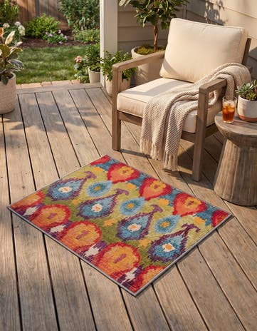 2' 2 x 3' Easy-Clean Modern Indoor / Outdoor Rug