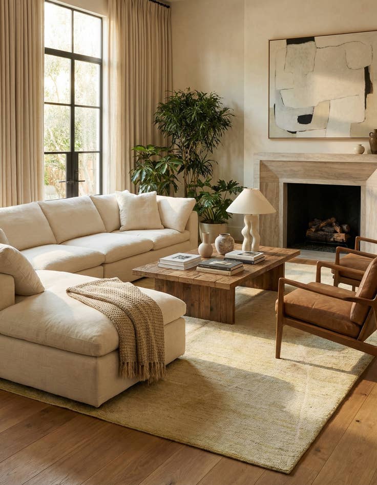 Detail image of  6' 4 x 10' 2  Hand Knotted Darya Wool Rug