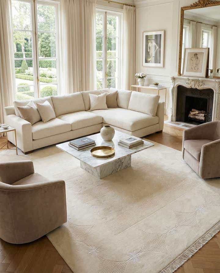 6' 7 x 9' 11 Hand Knotted Darya Wool Rug