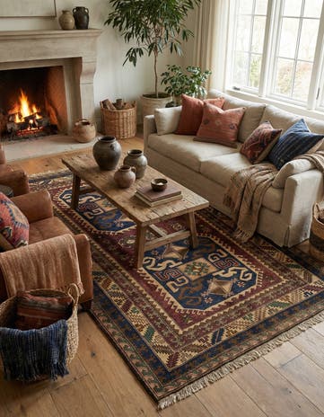 4' 7 x 7' 4 Kars Wool Rug
