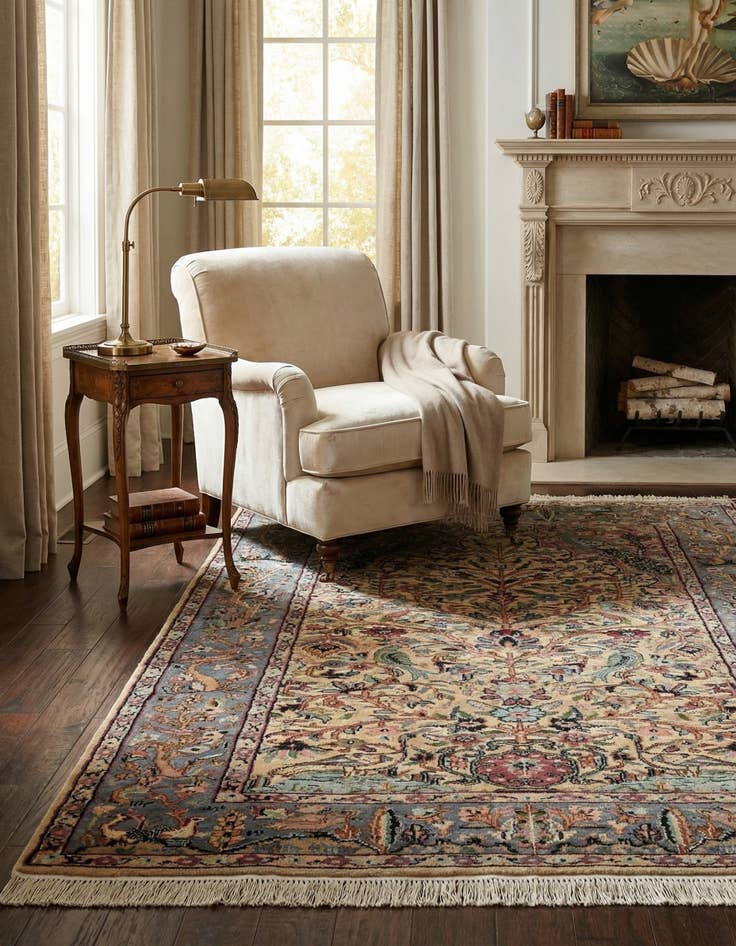 Detail image of 3' 2 x 5' 4  Hand Knotted Kashmir Rug