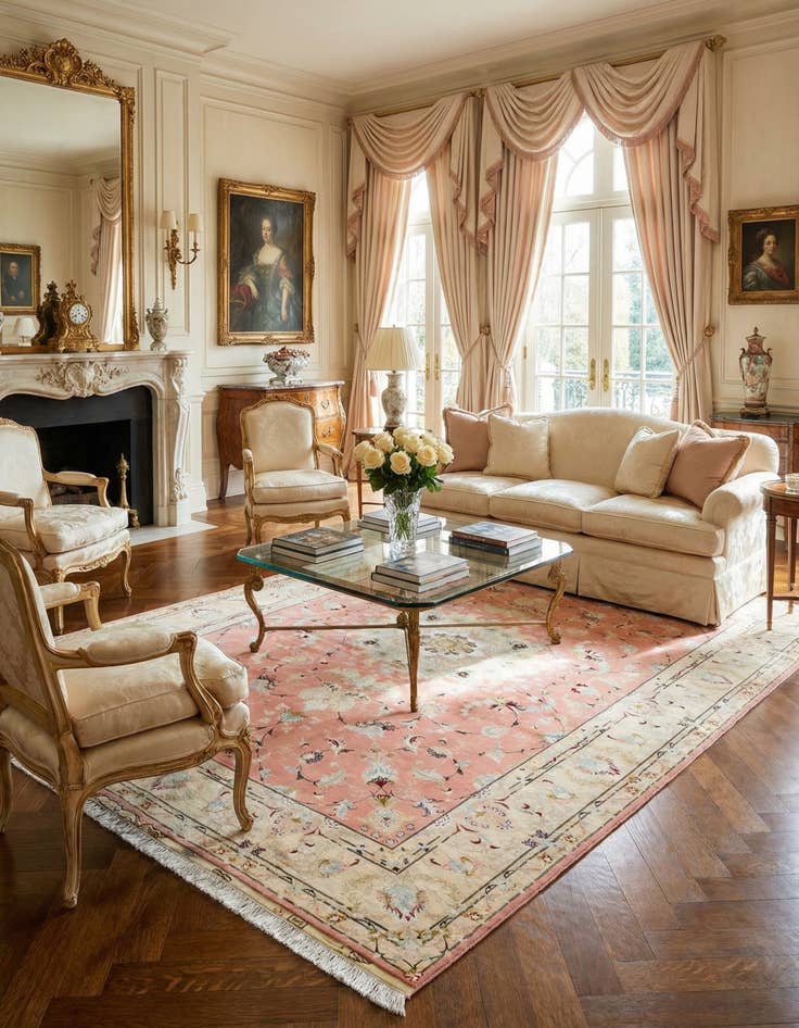 Detail image of 6' 7 x 9' 10  Hand Knotted Tabriz Persian Rug