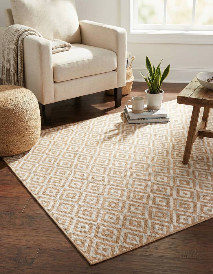 Detail image of 1' 4 x 1' 4  Washable Jill Zarin Costa Rica Indoor / Outdoor Sample Rug