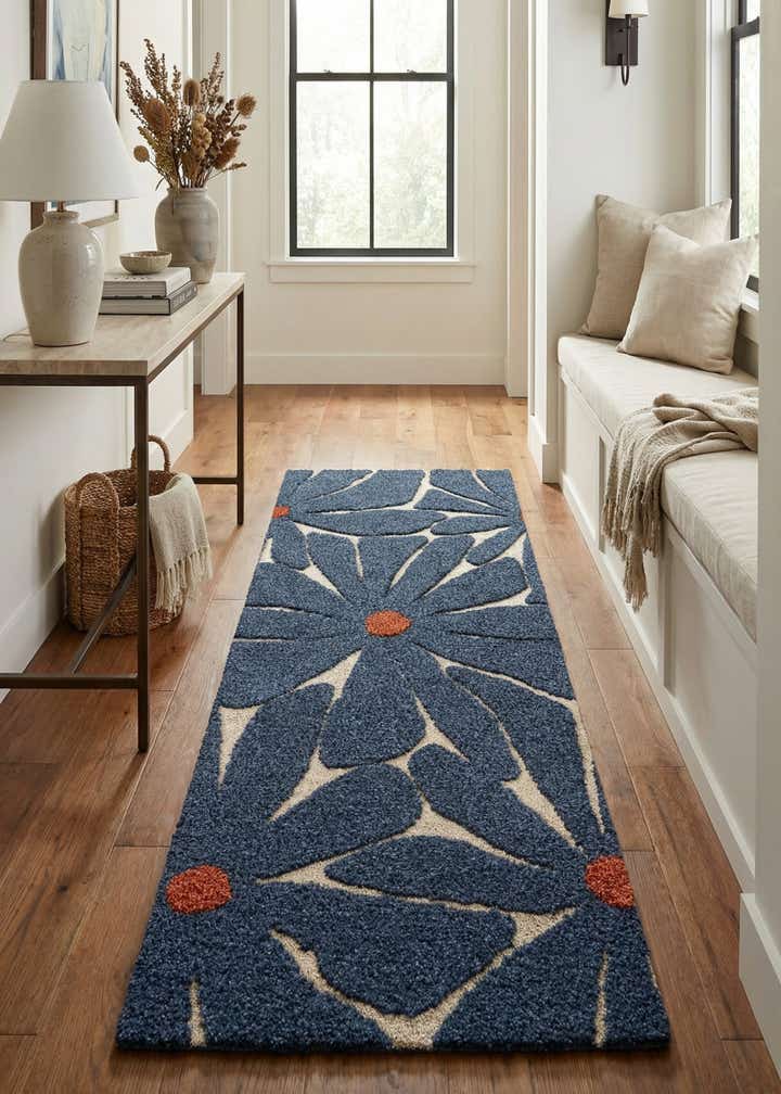 2' x 8' Handtufted Wool Runner Rug
