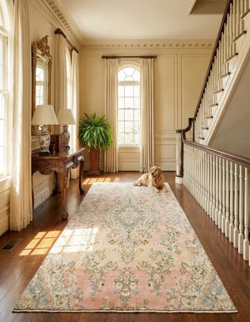 6' 5 x 13' 6 Hand Knotted Ultra Vintage Persian Wool Runner Rug