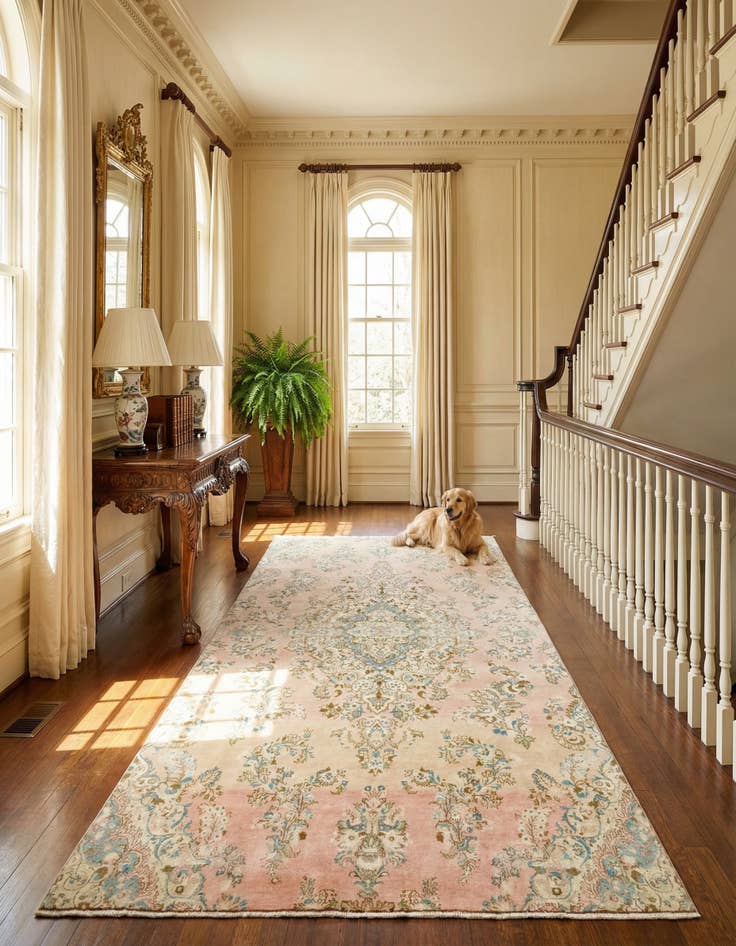 Detail image of 6' 5 x 13' 6  Hand Knotted Ultra Vintage Persian Wool Runner Rug