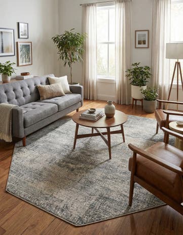 Gray Finsbury Octagon Rug