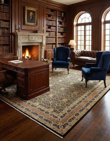 9' x 12' 1 Hand Knotted Tabriz Hadji Jalili Oriental Rug