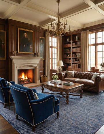 Blueberry Hand Woven Jill Zarin English Manor Farmhouse Wool Square Rug