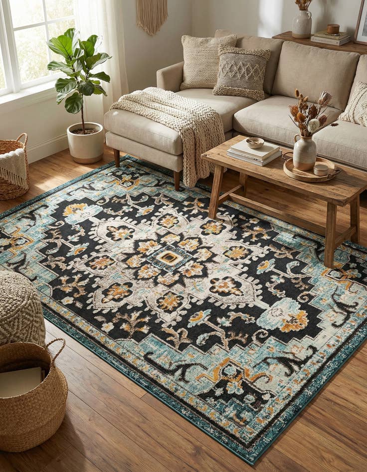 Detail image of 6' x 9' Easy-Clean Casablanca Indoor / Outdoor Rug